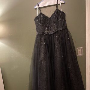 Strapless Sparkle Corset Ball Gown for Prom